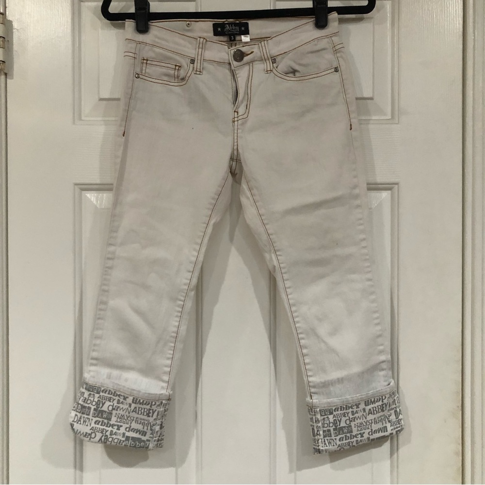 Abbey Dawn by Avril Lavigne White Capri Jeans